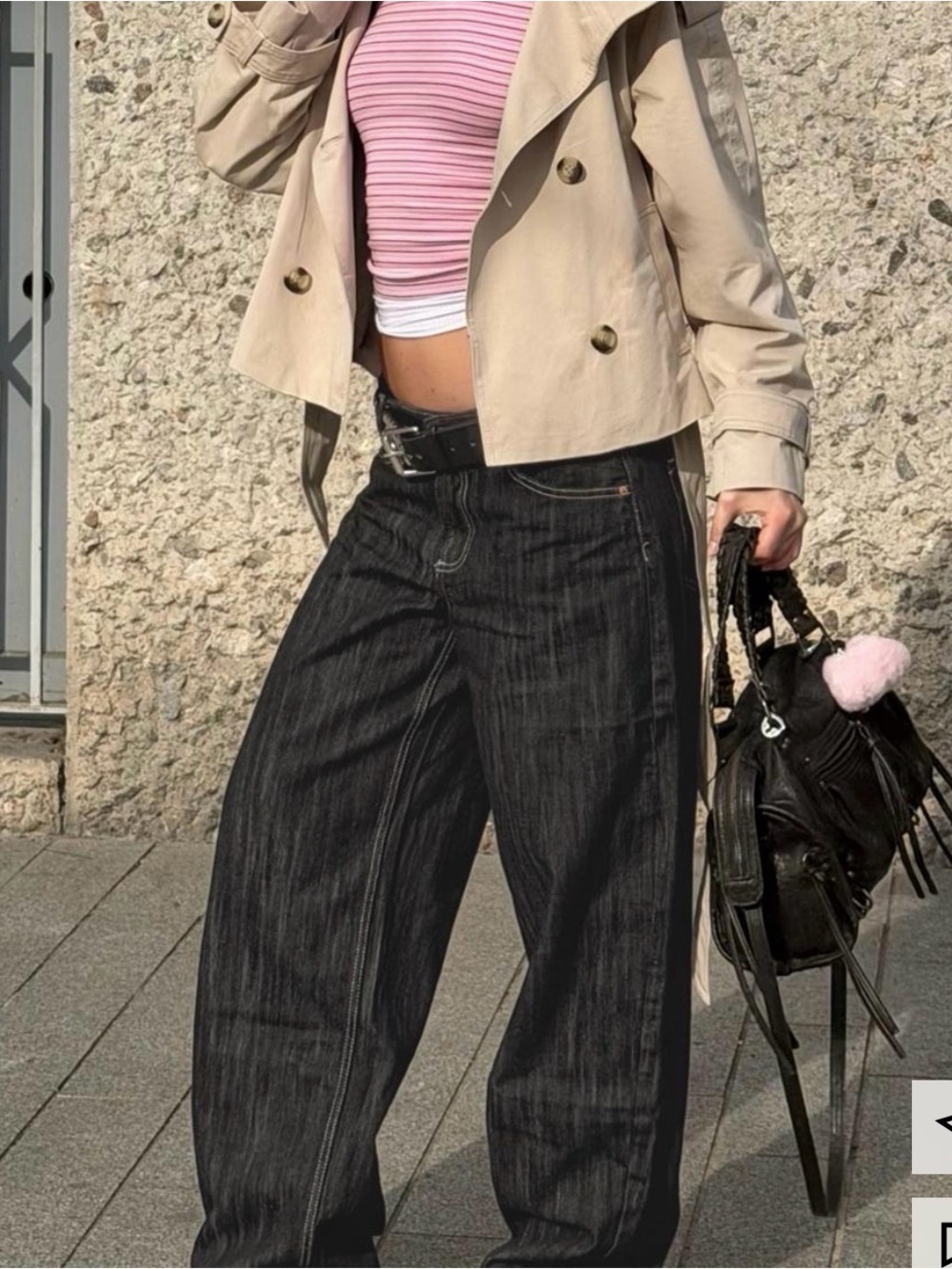 NWT BERSHKA Lowrise Baggy Barrel Jeans